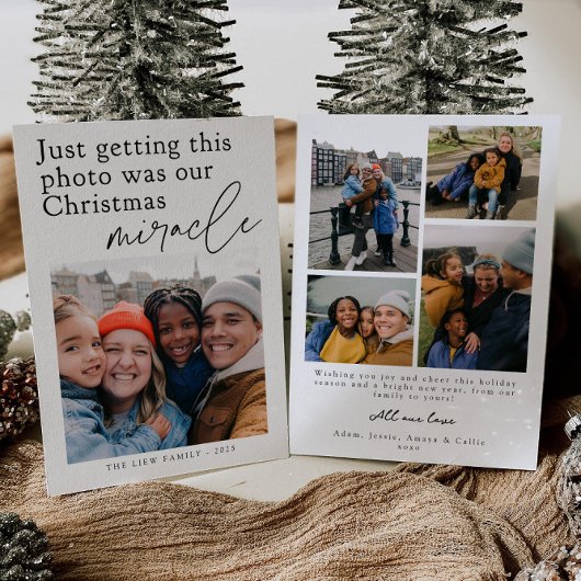 Carte de Noël drôle Miracle Photo Fête