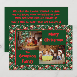 Carte de Noël drôle personnalisée avec message de