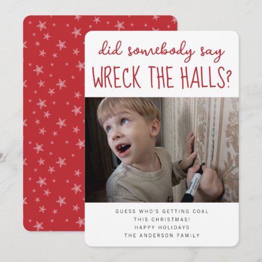 Carte de Noël drôle photo (Devant / Derrière)