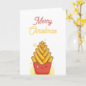 Carte de Noël drôle pliée (Fleur jaune)