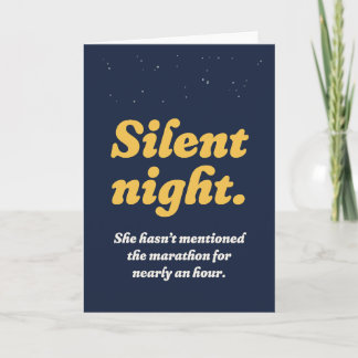 Carte de Noël drôle pour elle 'Nuit silencieuse'