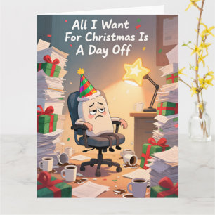 Carte de Noël drôle pour le bureau Tout ce que je
