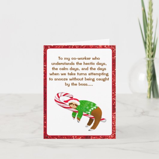 Carte de Noël drôle pour votre collègue représenta (Devant)