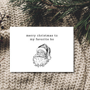 Carte de Noël drôle préférée du Père Noël 