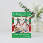 Carte de Noël drôle "Presque perdu l'esprit elfiqu (Debout devant)