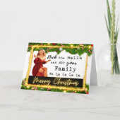 Carte de Noël drôle rétro Meilleure Amie "Deck" (Devant)