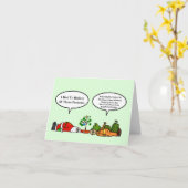 Carte de Noël drôle Santa épuisé éboueur (Fleur jaune)