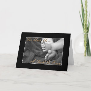 Carte de Noël du bébé Jésus