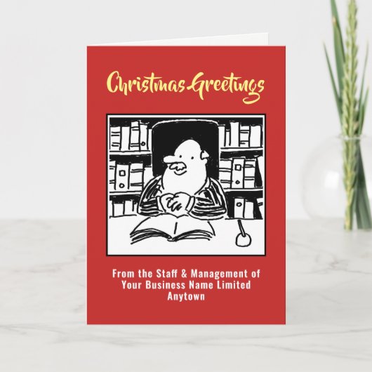 Carte de Noël du bureau fiscal ou du comptable (Devant)