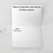 Carte de Noël du Cabine de neige. (Intérieur)