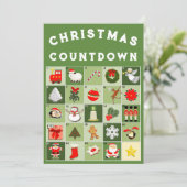 Carte de Noël du calendrier de l'arrivée (Debout devant)