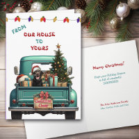 Carte de Noël du camion de reconnaissance Black La