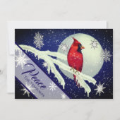 Carte de Noël du cardinal forestier enchanté (Devant)