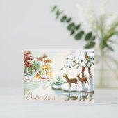 Carte de Noël du cerf (Debout devant)