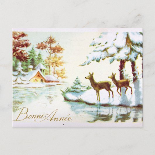 Carte de Noël du cerf (Devant)