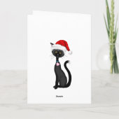 Carte de Noël du chat Elf Cute (Dos)