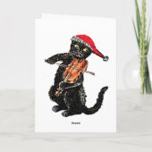Carte de Noël du chat Fiddle (Dos)
