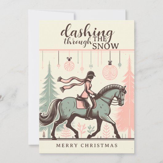 Carte de Noël du cheval (Devant)