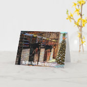 Carte de Noël du Cheval de Grange (Fleur jaune)