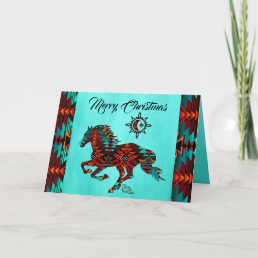 Carte de Noël du cheval du Sud-Ouest (Devant)