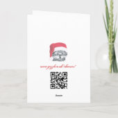 Carte de Noël du chien Yorkie (Dos)