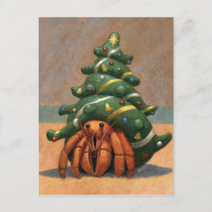 Carte de Noël du crabe Hermit