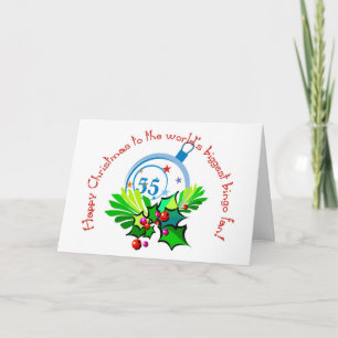 Carte de Noël du fan de bingo-test