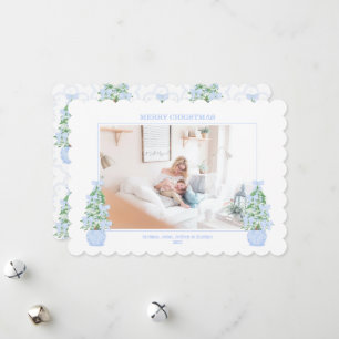 Carte de Noël du grand-millénaire à bord de paille