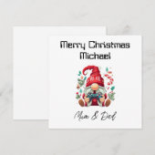 Carte de Noël du joueur personnalisé (Devant / Derrière)