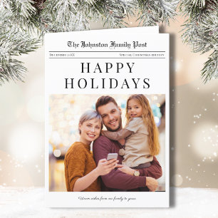 Carte de Noël du journal avec photo