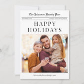 Carte de Noël du journal avec photo (Devant)