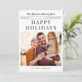 Carte de Noël du journal avec photo (Debout devant)