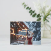 Carte de Noël du Labrador d'hiver (Debout devant)