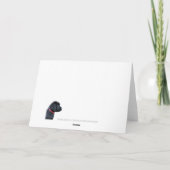 Carte de Noël du Labrador jaune (Dos)