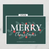 Carte de Noël du logo d'affaires (Devant / Derrière)