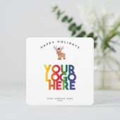 Carte de Noël du Logo d'affaires de Holiday Cute R (Debout devant)