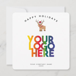 Carte de Noël du Logo d'affaires de Holiday Cute R