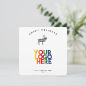 Carte de Noël du Logo d'affaires de Reindeer (Debout devant)