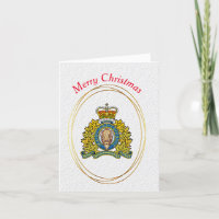 Carte de Noël du logo de la Gendarmerie royale du 