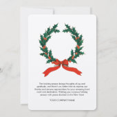 Carte de Noël du logo Entreprise Vacances (Dos)