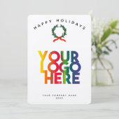 Carte de Noël du logo Entreprise Vacances (Debout devant)