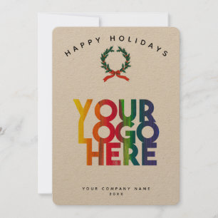 Carte de Noël du logo Entreprise Vacances