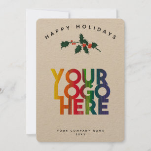 Carte de Noël du logo Entreprise Vacances