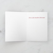 Carte de Noël du manchot à thème du sud (Intérieur)