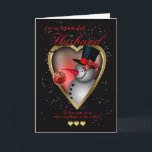 Carte de Noël du mari - Snowman dans le coeur<br><div class="desc">Carte de Noël du mari - Snowman dans le coeur</div>