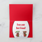 Carte de Noël du meilleur ami (Intérieur)