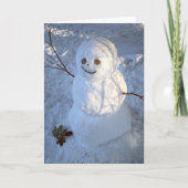 Carte de Noël du mignon Snowman (Devant)