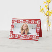 Carte de Noël du Motif Snowflake (Fleur jaune)