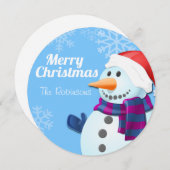 Carte de Noël du motoneige (Devant / Derrière)