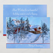 Carte de Noël du pays des merveilles d'hiver (Devant / Derrière)